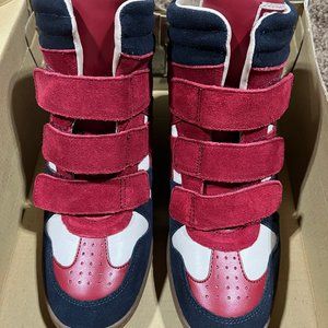 Sketchers women's SKCH +3 Hidden Wedge Heel shoes size 9 Red/White